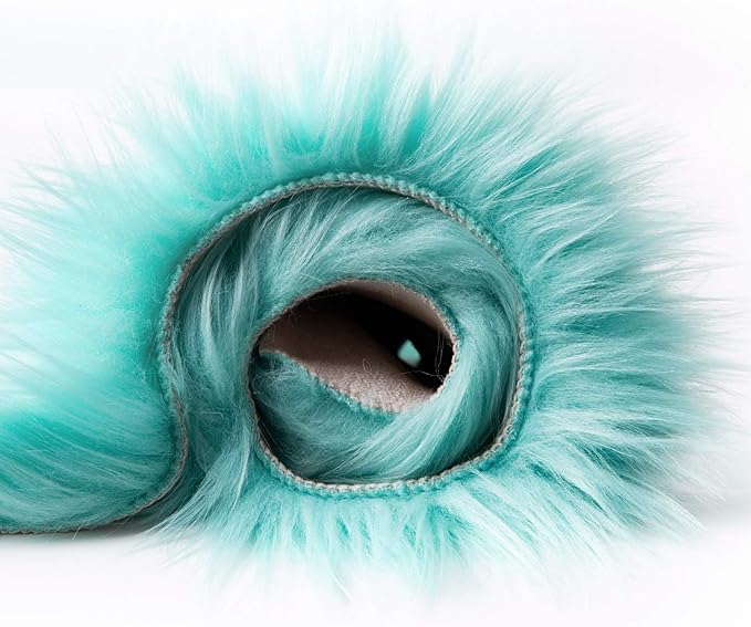 Ashler faux fur rug, Fluffy Shaggy Area Rug Ultra Soft 3 x 3 Feet Round Fur Rug, Turquoise Fuzzy Rug Machine Washable Shag Rug, Nursery Decor Throw Rugs for Bedroom, kids room, Living Room