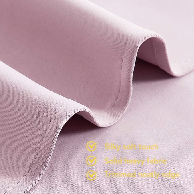 NICETOWN Blackout Draperies Curtains for Girls Room, Nursery Essential Thermal Insulated Grommet Top Blackout Panels (Baby Pink=Lavender Pink, 1 Pair, 42 x 54 Inch)