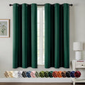 MIULEE Hunter Green Blackout Curtains - Thermal Insulated Bedroom Curtains Room Darkening Drapes for Living Room Kitchen Christmas Grommet Top Window Treatment, 40 x 45 Inches Long, 2 Panels