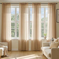MIULEE Brown Sheer Curtains 72 Inches Long, 4 Panels Set, Rod Pocket Voile Drapes Light Filtering and Semi Transparent, Elegant Window Treatments for Bedroom Living Room,42 x 72 Inches