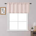 OWENIE Blush Pink Valances for Windows 1 Pcs 20 Inch Length, Light Filtering Textured Short Small Valance Curtains for Bathroom Basement Living Room, Half Window Curtains Over Sink, 60" W by 20" L