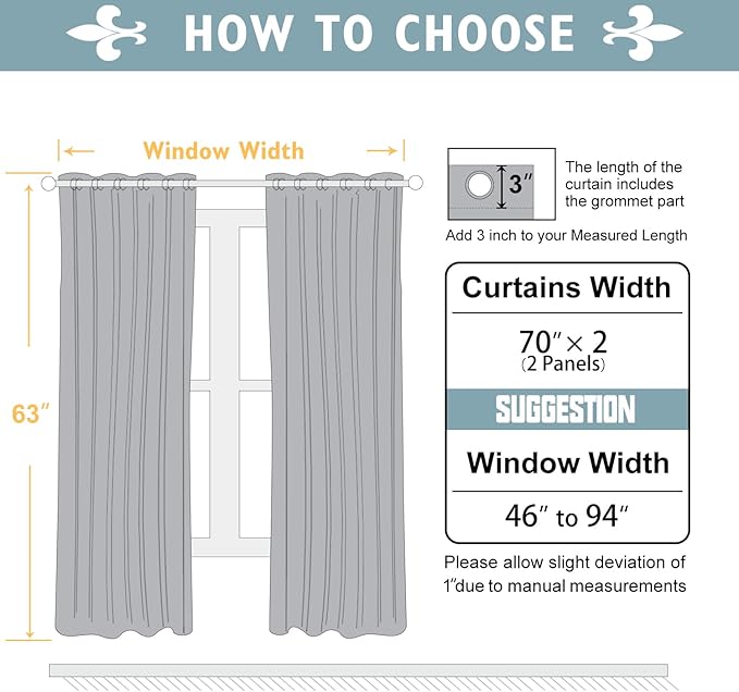 ChrisDowa Burgundyout Curtains 70 inches Wide for Bedroom - 2 Panels Set Extra Wide Grommet Thermal Insulated Room Darkening Curtains for Living Room (Burgundy, 70 x 63 Inch)