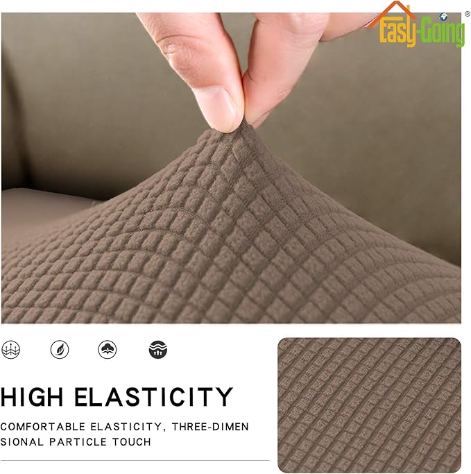 Easy-Going Stretch Cushion Cover Sofa Cushion Furniture Protector Sofa Seat Sofa slipcover Sofa Cover Soft Flexibility with Elastic Bottom(Sofa Cushion, Camel)