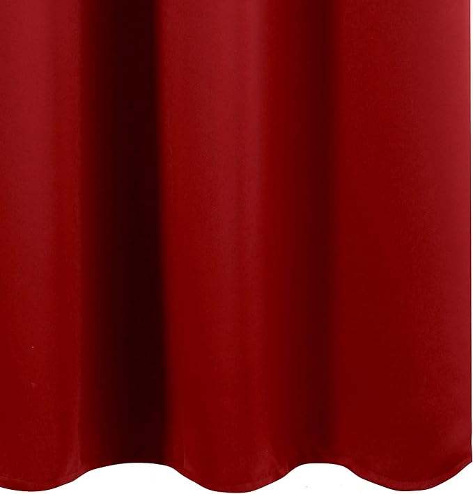 LEMOMO Red Thermal Blackout Curtains/38 x 54 Inch/Set of 2 Panels Room Darkening Curtains for Bedroom