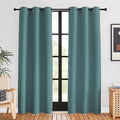 NICETOWN Blackout Window Curtains 80 inch Long, 2 Panels, 34 inch, Sea Teal, Grommet Top Room Darkening Thermal Insulated Solid Vertical Drapes for Bedroom/Kid Room
