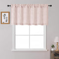 OWENIE Blush Pink Valances for Windows 1 Pcs 24 Inch Length, Light Filtering Textured Short Small Valance Curtains for Bathroom Basement Living Room, Half Window Curtains Over Sink, 60" W by 24" L