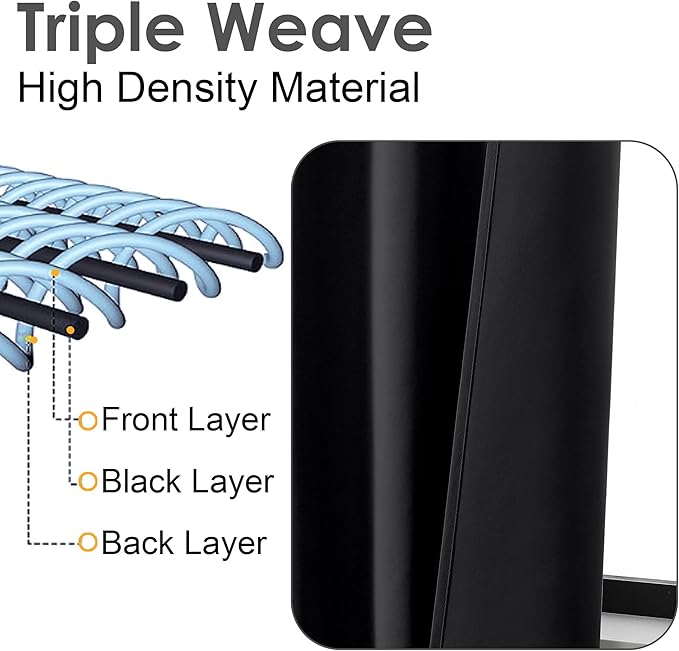Chyhomenyc Black Valances for Window, Room Darkening Short Curtains for Kitchen Bedroom Living Room, Rod Pocket Top Small Window Treatment Valance RV Bunk Panels, 60" Wx14 L, 2 Pieces