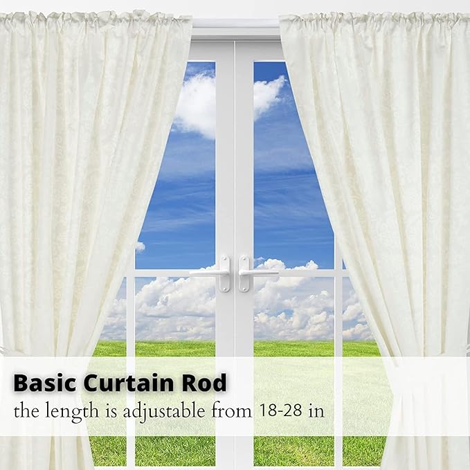 TWO Blu-Pier Tech FLAT SASH RODS for Top & Bottom Doors & Sidelights 18" - 28"