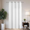 Joydeco Blackout Patio Sliding Door Curtains 90 Inches Long, Grommet Privacy Room Divider Curtains, Extra Wide Thermal Blackout Drapes for Bedroom Living Room (Pure White, 60Wx90L, 1 Panel)