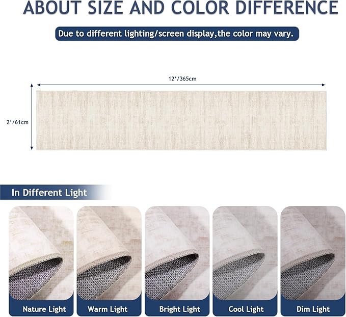 Kitchen Runner Rug 2x12 Runners Rug for Hallways Non-Slip,Long Abstract Rug Runners,Stain Resistant Soft Washable 12 ft Runner Rugs,Ultra-Thin Carpet for Entryway,Dining,Laundry Room