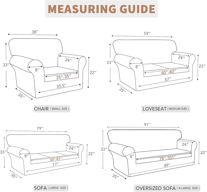 Easy-Going 100% Waterproof Loveseat Couch Cover, Dual Waterproof Sofa Cover, Stretch Jacquard Sofa Slipcover, Leakproof Furniture Protector for Kids, Pets, Dog and Cat (Loveseat, Navy)