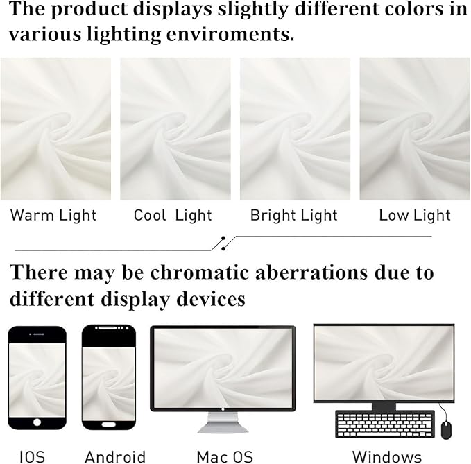 Lecloud Ivory Sheer Curtains 63 Inch Length 2 Panels Set, Rod Pockets Voile Bedroom Curtains for Living Room, Soft Light Filtering Window Treatments Drapes for Bathroom, Each Panel 59" W x 63" L