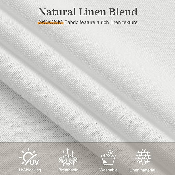 IVAPUPU Snow White Pinch Pleated Curtains 108 Inch Long for Living Room, Light Filtering Semi Sheer Pleat Curtain with Hooks Rings Memory Trained Back Tab Drapes for Bedroom Office, 40W, 2 Panels