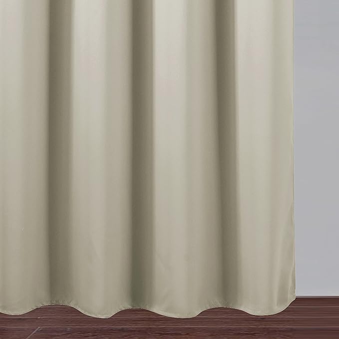 LEMOMO Light Beige Thermal Blackout Curtains/42 x 95 Inch/Set of 2 Panels Room Darkening Curtains for Bedroom