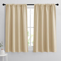 RYB HOME Extra Wide Curtains for Bedroom Living Room 63 inches Long, Thermal Insulated Privacy Drapes for Nursery Home Theater Dining Room, Width 62 by Length 63, Biscotti Beige, 2 Panels