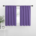 NICETOWN RV Blackout Curtains for Camper Windows, Lilac Purple, 34" x 30", Set of 2, Kitchen Curtains, Short Blackout Drapes, Thermal Insulated Rod Pocket Window Treatment Draperies for Nursery