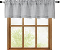 OWENIE Grey Valances for Windows 1 Pcs, Light Filtering Textured Farmhouse Short Small Valance Curtains for Bathroom Basement Living Room Bedroom, Rod Pocket Half Curtains Over Sink, 60" W by 16" L