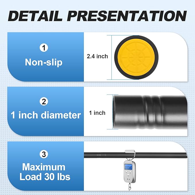 CorkLatta Black Shower Curtain Rod 32 to 43 Inch,1 Inch Diameter Adjustable Spring Tension Stainless Steel Telescoping Rod,Easy Install,No Rust