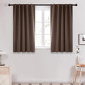 Deconovo Blackout Curtains, Thermal Insulated, W42 x L54 2 Panels, Back Tab, Machine Washable, Room-Darkening Drapes for Bedroom/Living Room Brown