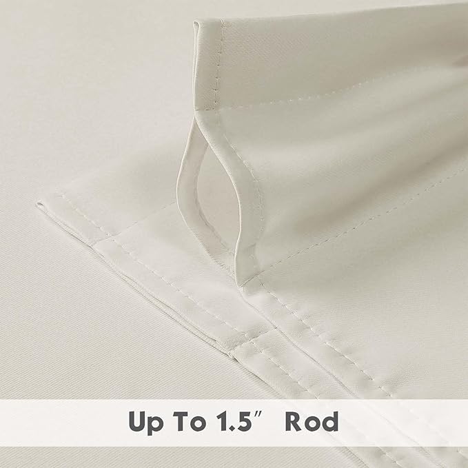 Chyhomenyc Natural Valances for Window, Light Filtering Short Curtains for Kitchen Bedroom Living Room, Rod Pocket Top Small Window Treatment Valance RV Bunk Panels, 40" Wx14 L, 2 Pieces