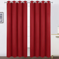 LEMOMO Blackout Curtains 66 x 95 inch/Bright Red Curtains Set of 2 Panels/Thermal Insulated Room Darkening Bedroom Curtains