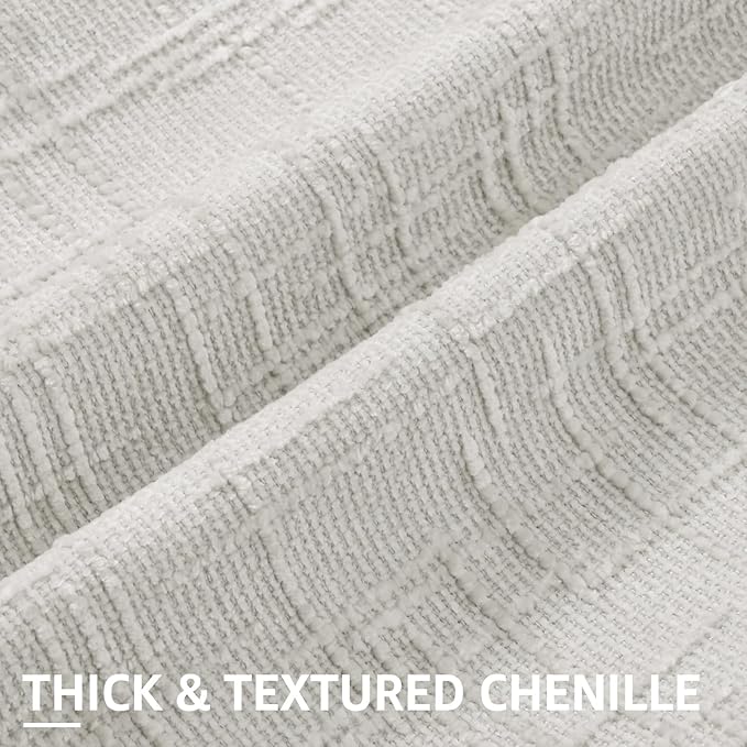 decorUhome Light Grey Chenille Euro Sham Throw Pillow Covers 22x22 Set of 2 Textured Soft Cozy Slubby Couch Pillow Covers Modern Farmhouse Boho Decorative Pillow Cases for Bed Sofa Living Room