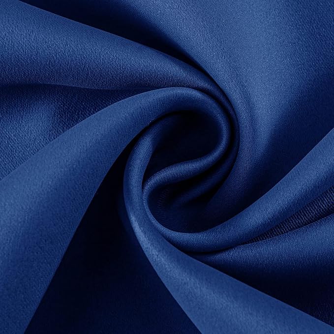 Joydeco Blackout Curtains 63 inch Length 2 Panels Set, Thermal Insulated Long Curtains & Drapes 2 Burg, Room Darkening Grommet Drapes for Bedroom Living Room Windows (W42 x L63 Inch, Royal Blue)