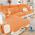 Soothing Home Sofa Covers, Sofa Hero Covers, Wear-Resistant Universal Couch Covers Washable Stretch Sectional Couch Cushion Covers (Orange,Large Triple Seat Cover)
