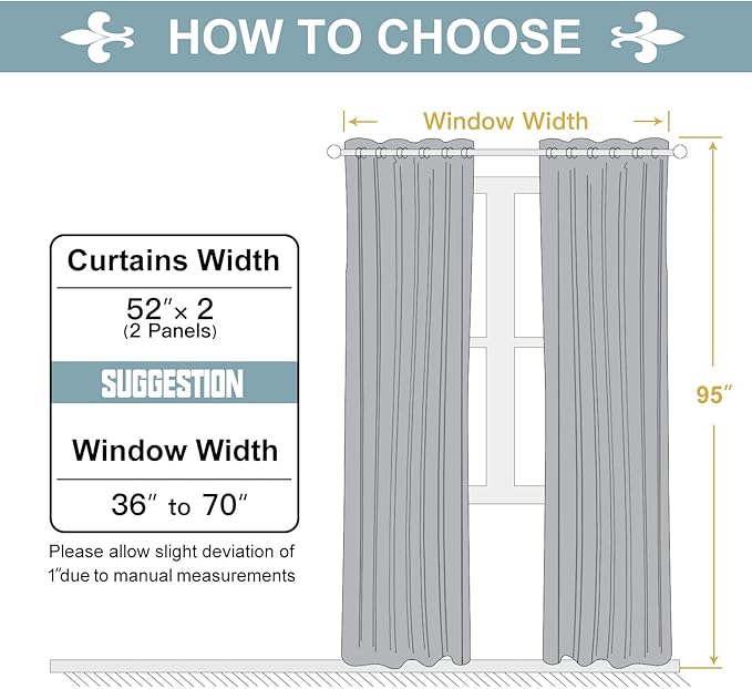 ChrisDowa Grommet Room Darkening Curtains for Bedroom and Living Room - 2 Panels Set Thermal Insulated Blackout Curtains (Cappuccino, 52W x 95L)