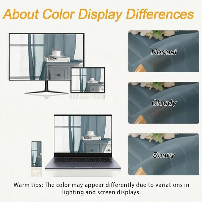 Gwine Sheer Curtains for Living Room 45 inch Length - Light Filtering Voile Window Curtain Panels for Bedroom, Soft Rod Pocket Sheer Curtain Drapes, Each 42Wx45L, 2 Panels, Dusty Blue