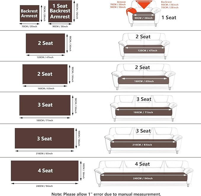 Velvet Couch Cover, Plush Sectional Sofa Cover Washable, Anti Slip Sofa Slipcover for 3-4 Cushions Sofas, Furniture Protector Covers for Pets & Kids(1PC, Black, 35.4"×82.6", 3-4 Seater)
