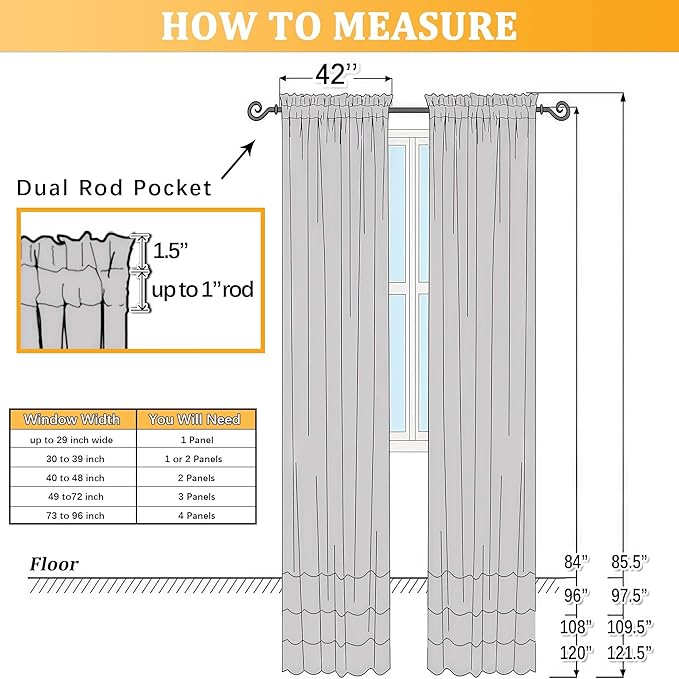 Gwine Hunter Green Sheer Curtains 63 Inch Length for Living Room 2 Panels, Light Filtering Rod Pocket Window Curtain Treatment for Bedroom, Voile Elegant Sheer Drapes，Each 42" Wx63 L, Hunter Green