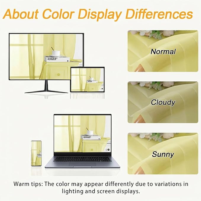 Gwine Short Kitchen Sheer Curtains 24 Inch Length - Light Filtering Voile Small Half Window Curtain for Basement, Rod Pocket Cafe Curtains for Bathroom Cabinet, 42Wx24L Inch, 2 Panels, Lemon