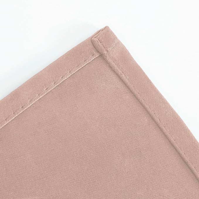 LEMOMO Blackout Curtains 66 x 72 Inch Long Blush Curtains Set of 2 Panels Room Darkening Curtains for Bedroom and Living Room