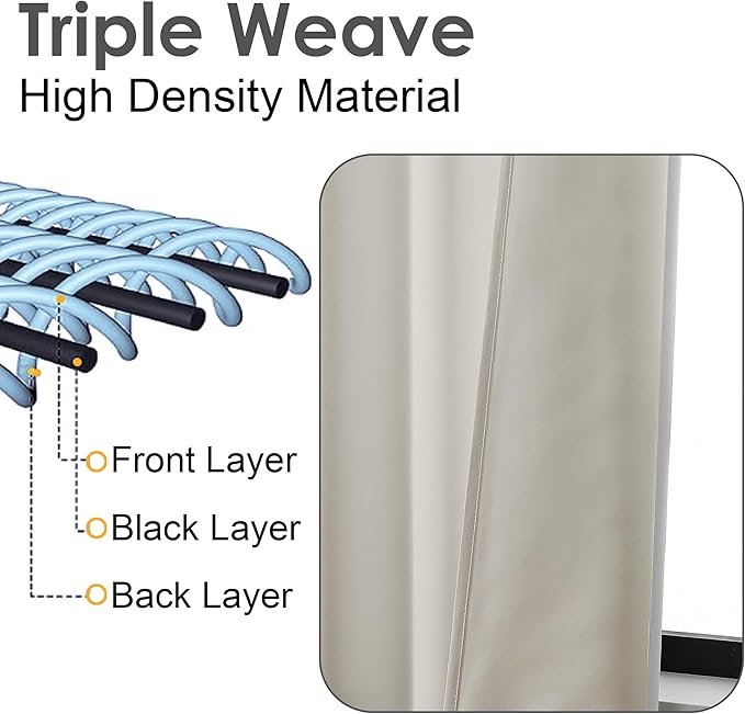 Chyhomenyc Natural Valances for Window, Light Filtering Short Curtains for Kitchen Bedroom Living Room, Rod Pocket Top Small Window Treatment Valance RV Bunk Panels, 60" Wx18 L, 2 Pieces