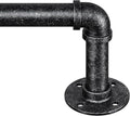 Zeerobee Curtain Rods for Windows 48 to 84, 1 Inch Industrial Wrap Around Vintage Black Curtain Rod, Indoor/Outdoor Room Divider Adjustable Drapery Pole, 48"-86"