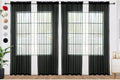 SpaceDresser Black Sheer Curtains 4 Panels Rod Pocket Semi-Sheer Curtain 96 Inches Long Light Filtering Voile Window Drapes for Bedroom Living Room Kitchen, Each 52W x 96L