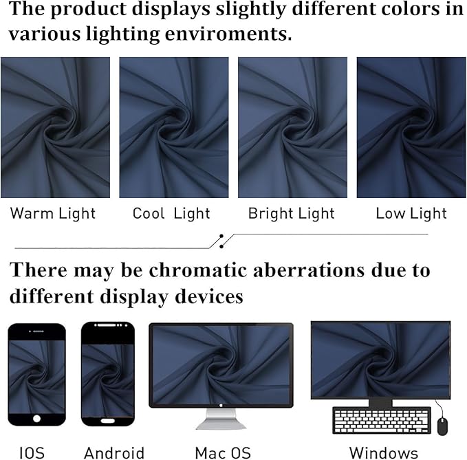 Lecloud Navy Blue Sheer Curtains for Living Room Decor 84 Inches Long 2 Pcs, Light Filtering Airy Voile Bedroom Curtains, Window Treatments Rod Pocket Drapes for Dining Room, Each Panel 59" W x 84" L