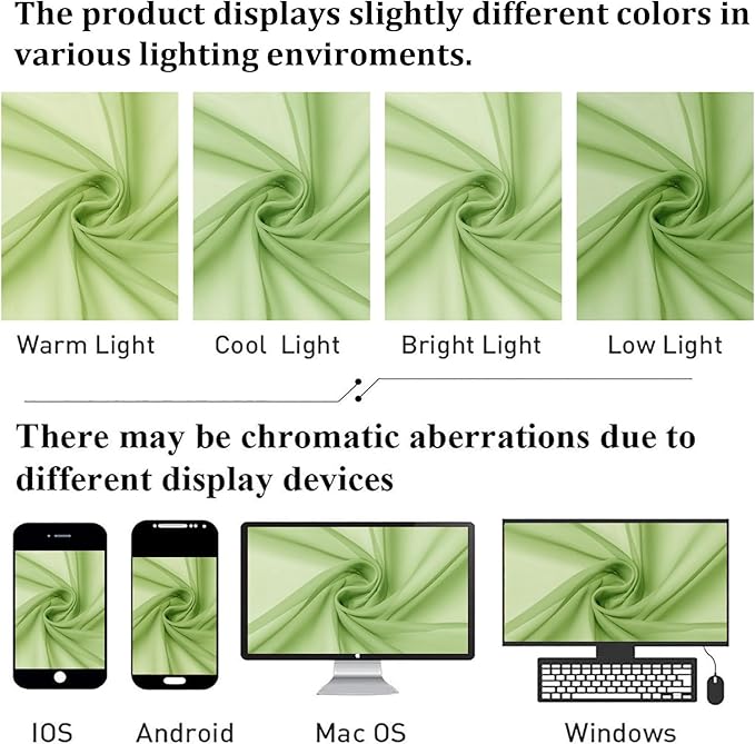 Lecloud Lime Sheer Curtains 78 Inches Long 2 Panels, Rod Pockets Light Filtering Living Room Decor Window Curtains for Bedroom, Elegant Solid Color Window Treatment Drapes, Each Panel 42" W x 78" L