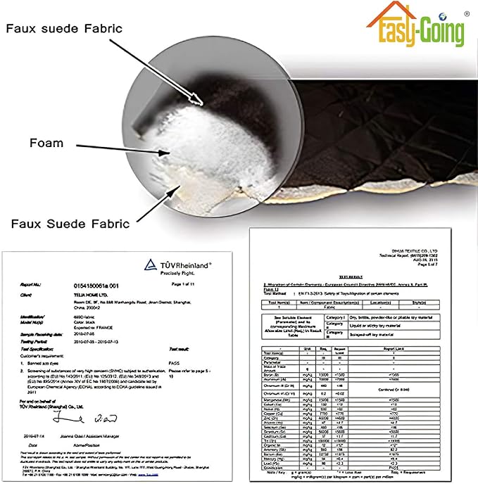 Easy-Going Reversible Loveseat Couch Cover for 2 Cushion Couch Sofa Cover for Dogs Water Resistant Furniture Protector with Foam Sticks Elastic Straps for Pet (Loveseat, Brown/Beige)