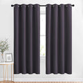 NICETOWN Insulated Curtains Blackout Draperies - Triple Weave Microfiber Home Thermal Insulated Solid Ring Top Blackout Curtains/Panels for Bedroom(Greyish Purple, Set of 2, 52 x 72 Inch)