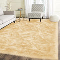 Latepis Yellow Area 5x8 Rugs Fluffy Faux Fur Washable Rug for Living Room Fuzzy Plush Rugs Luxury Home Décor, Rectangle