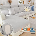 Soothing Home Sofa Covers, Sofa Hero Covers, Wear-Resistant Universal Couch Covers Washable Stretch Sectional Couch Cushion Covers (Light Grey,Large Double Seat Cover)