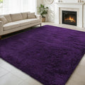 Shag Area Rug for Bedroom 4x6,Purple Fluffy Area Rugs for Living Room,Soft Fuzzy Rug Non-Shedding Indoor Plush Carpet for Kids Bedroom Nursery Dorm Home Decor