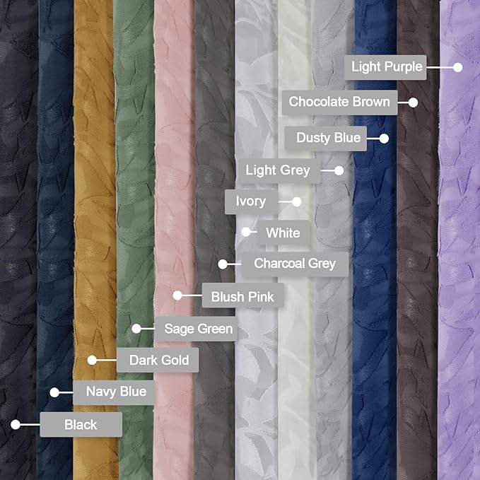 Lecloud Leia Charcoal Grey Sheer Curtains 2 Pieces, 30 Inch Short Curtains, Breathable Jacquard Texture Kitchen Windows Curtains, Small Farmhouse Leaves Voile Drapes Dual Rod Pocket, 38 W x 30 L