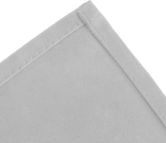 LEMOMO Light Grey Blackout Curtains 42 x 54 Inch Length Set of 2 Panels Grommet Bedroom Curtains for Living Room