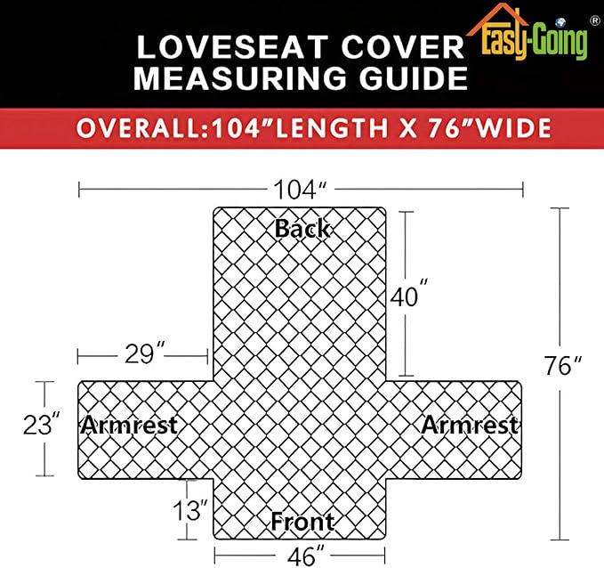 Easy-Going Reversible Loveseat Couch Cover for 2 Cushion Couch Sofa Cover for Dogs Water Resistant Furniture Protector with Foam Sticks Elastic Straps for Pet (Loveseat, White/White)