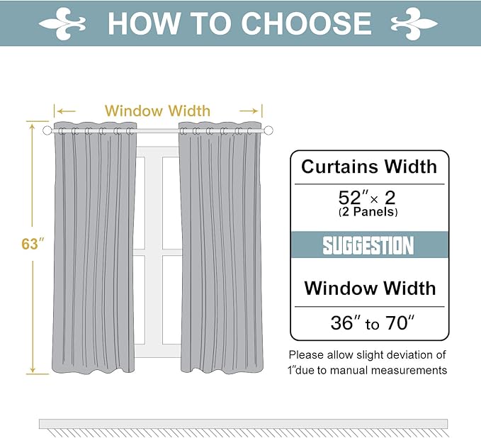 ChrisDowa Grommet Blackout Curtains for Bedroom and Living Room - 2 Panels Set Thermal Insulated Room Darkening Curtains (Royal Purple, 52W x 63L)