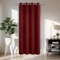Joydeco Blackout Door Curtain for Doorway Privacy 90 Inches Long, Grommet Closet Curtain for Open Closet, Room Divider for Bedroom Living Room (Burgundy Red, 52Wx90L, 1 Panel)
