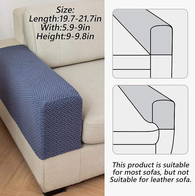 Soothing Home Sofa Covers, Sofa Hero Covers, Wear-Resistant Universal Couch Covers Washable Stretch Sectional Couch Cushion Covers (Orange,Arm Rest Covers 2pcs)